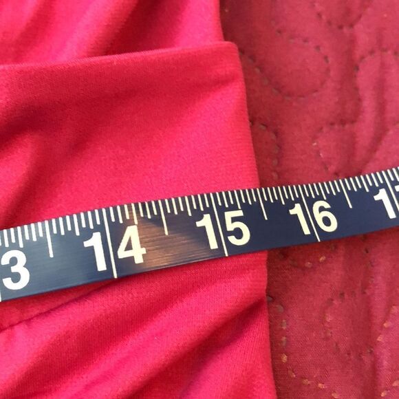 Venus XL magenta fuchsia ruched side mini dress adjustable tie straps . - Picture 6 of 6